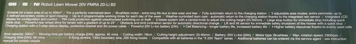New Robotic lawnmower Lidl Parkside lawn mower - Image 2