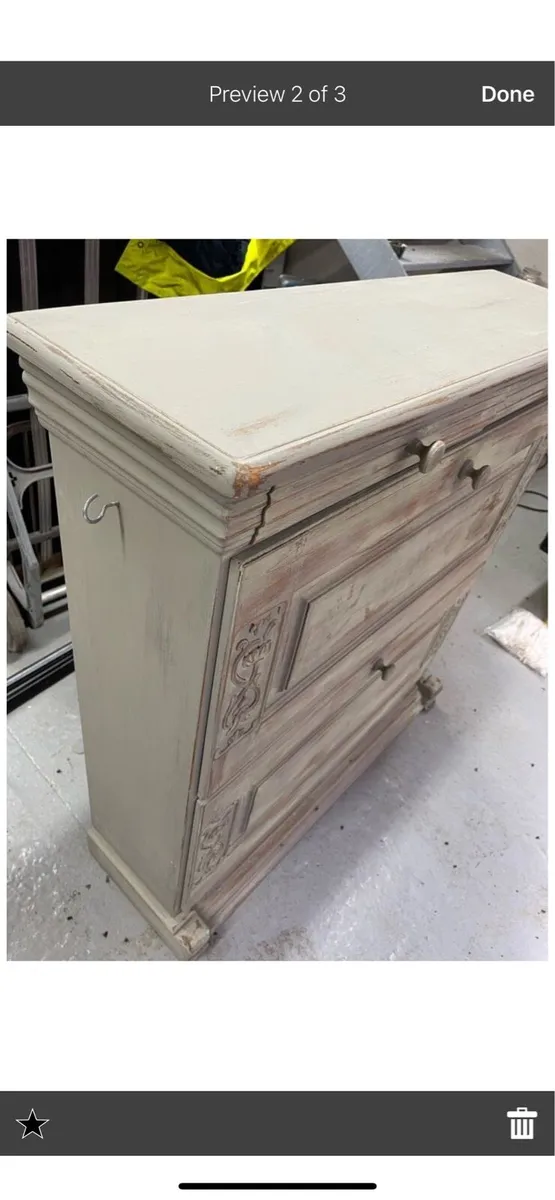 Solid oak shoe cabinet storage - Image 2