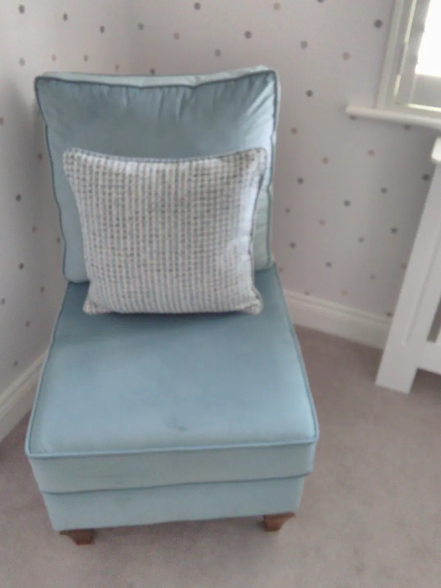 Custom made teal chair - Image 2