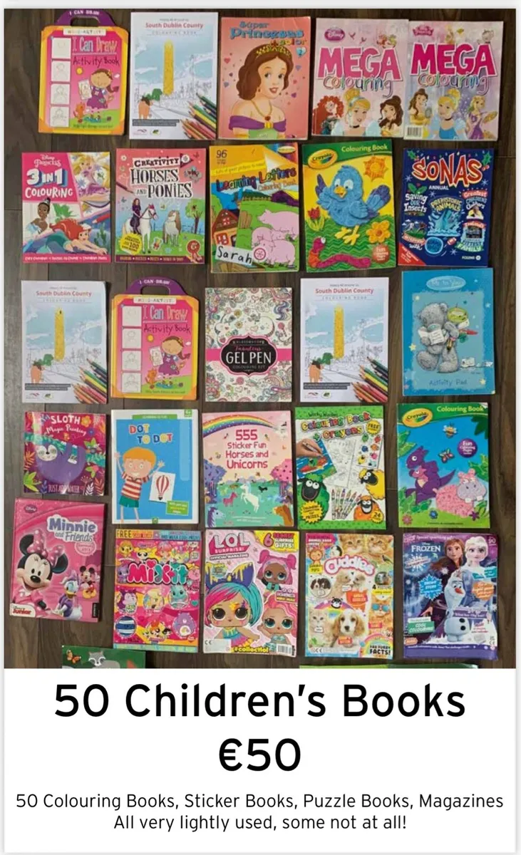 ***PRICE REDUCED 50 Colouring Books