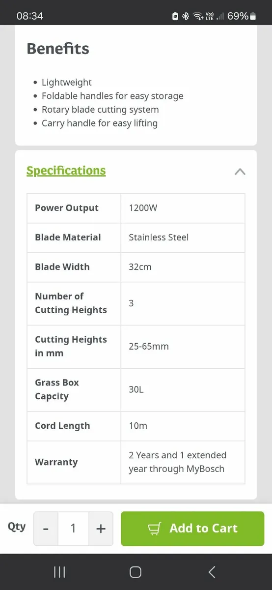 Lawnmower corded - Image 4