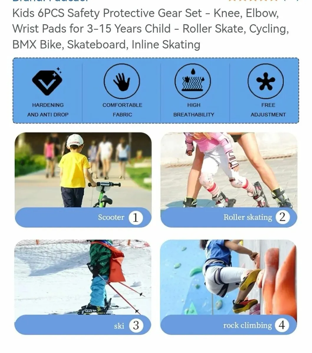 Children's Safety Protective Gear Pads full set - Image 3