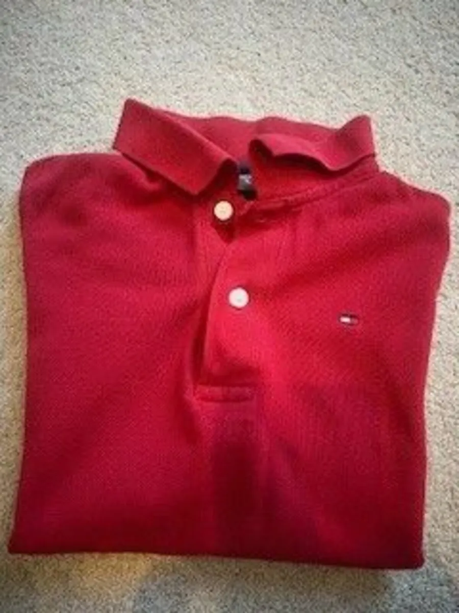 Tommy Hilfiger Red Polo age 4-5 - Image 1