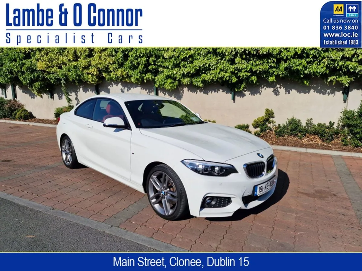 BMW 2 Series 220I M Sport Auto Coupe White / RED - Image 1