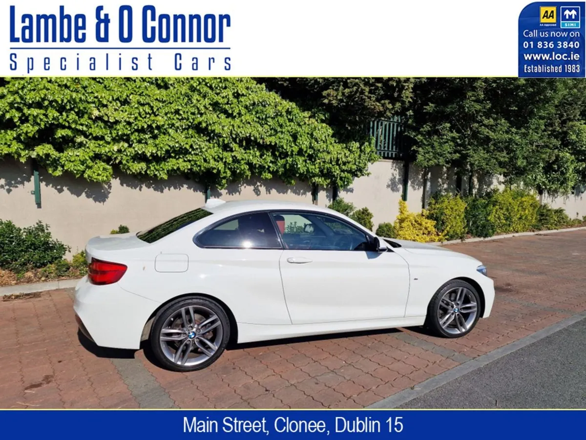 BMW 2 Series 220I M Sport Auto Coupe White / RED - Image 3