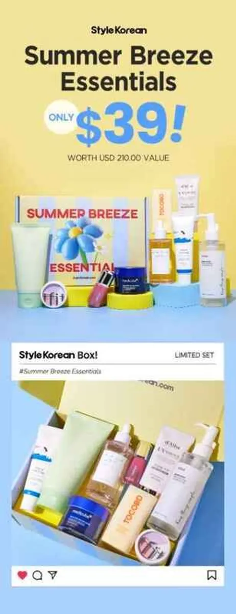Style Korean Time Deal Summer Breeze Box Was 210. Now 39