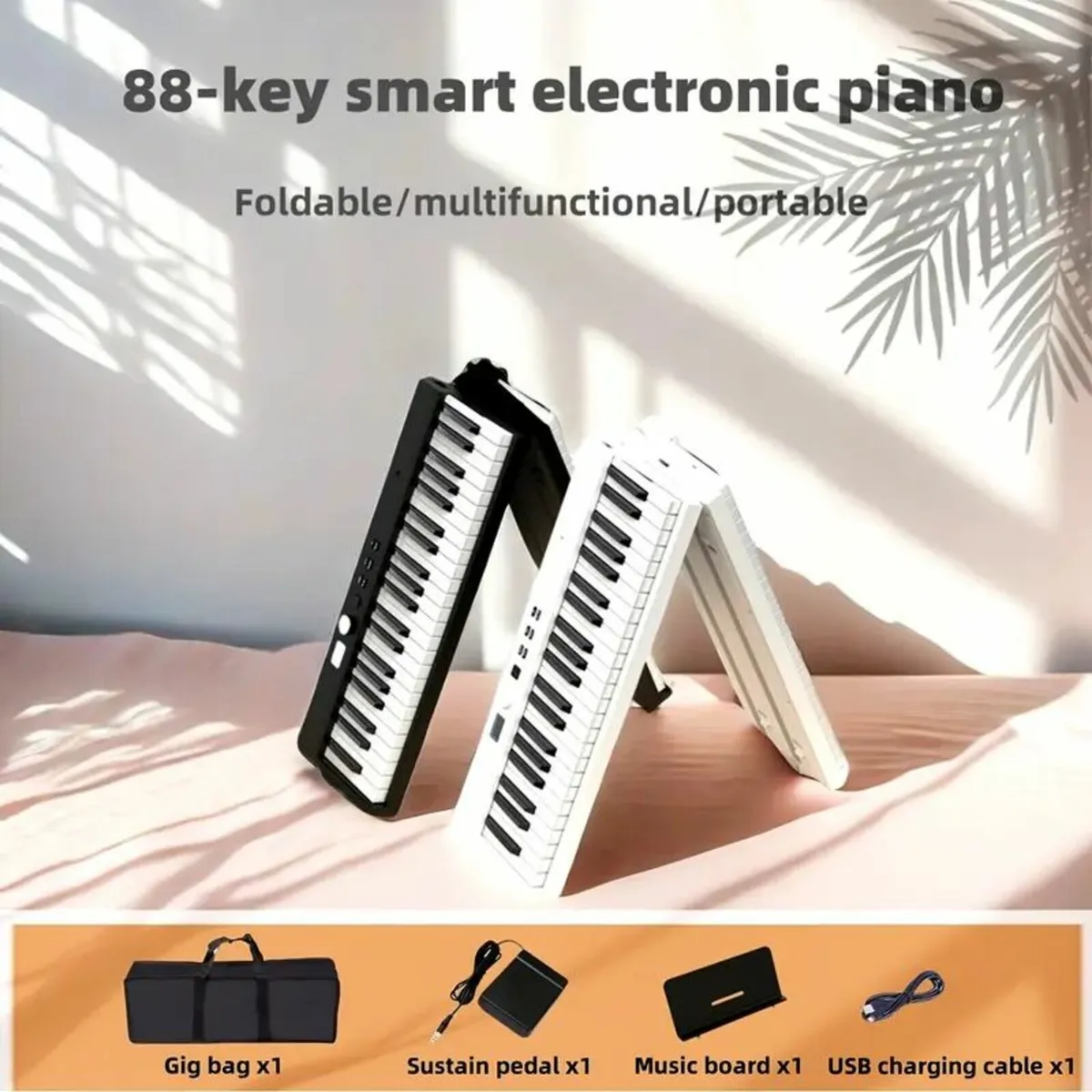 Portable 88-Key Smart Electronic Piano Keyboard - Image 1