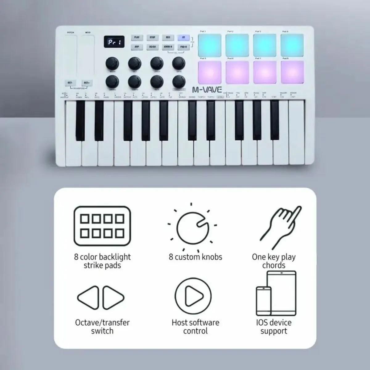 25-Key MIDI Control Keyboard Mini Portable - Image 2