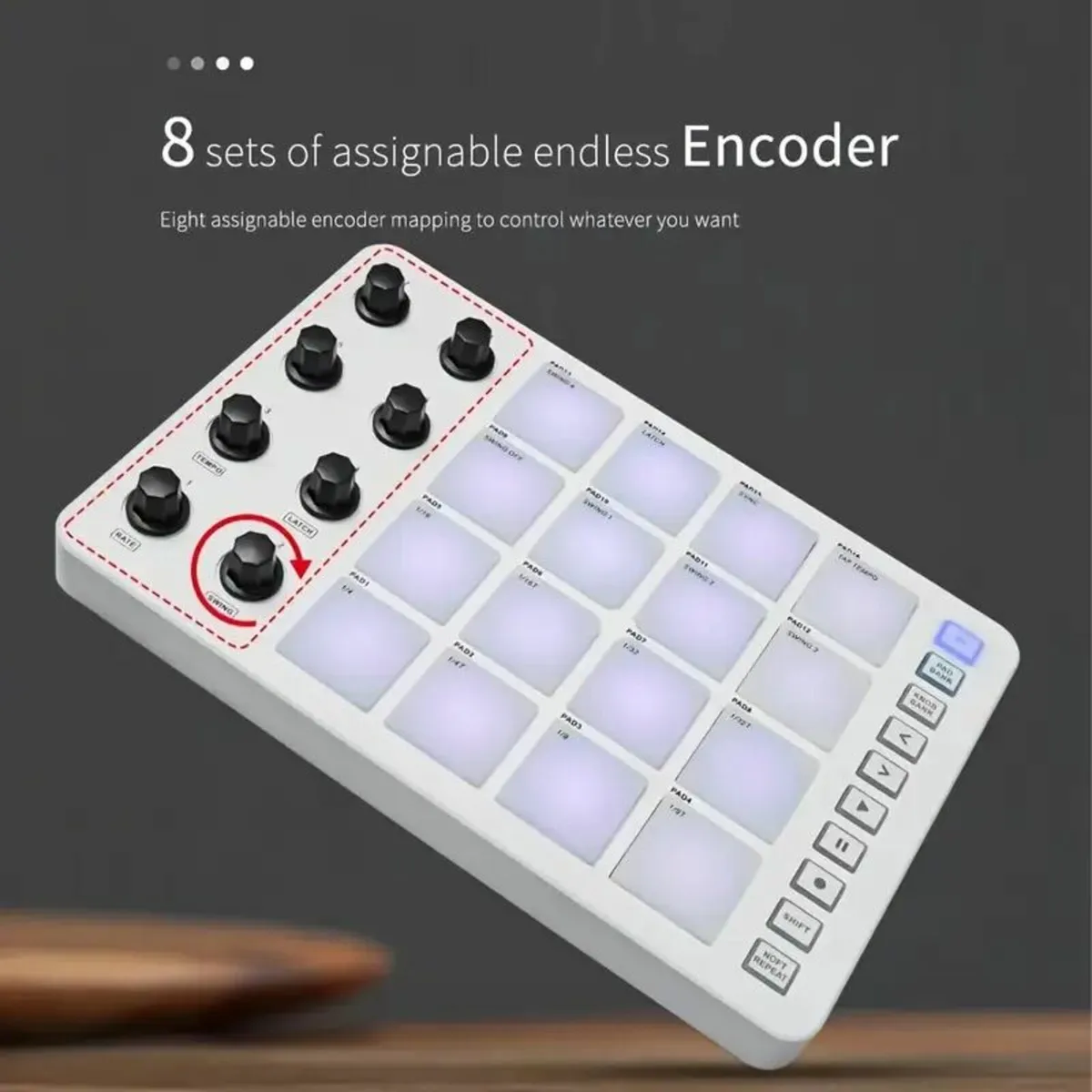 FF Bonfires Portable MIDI Controller with 16 Drum - Image 2