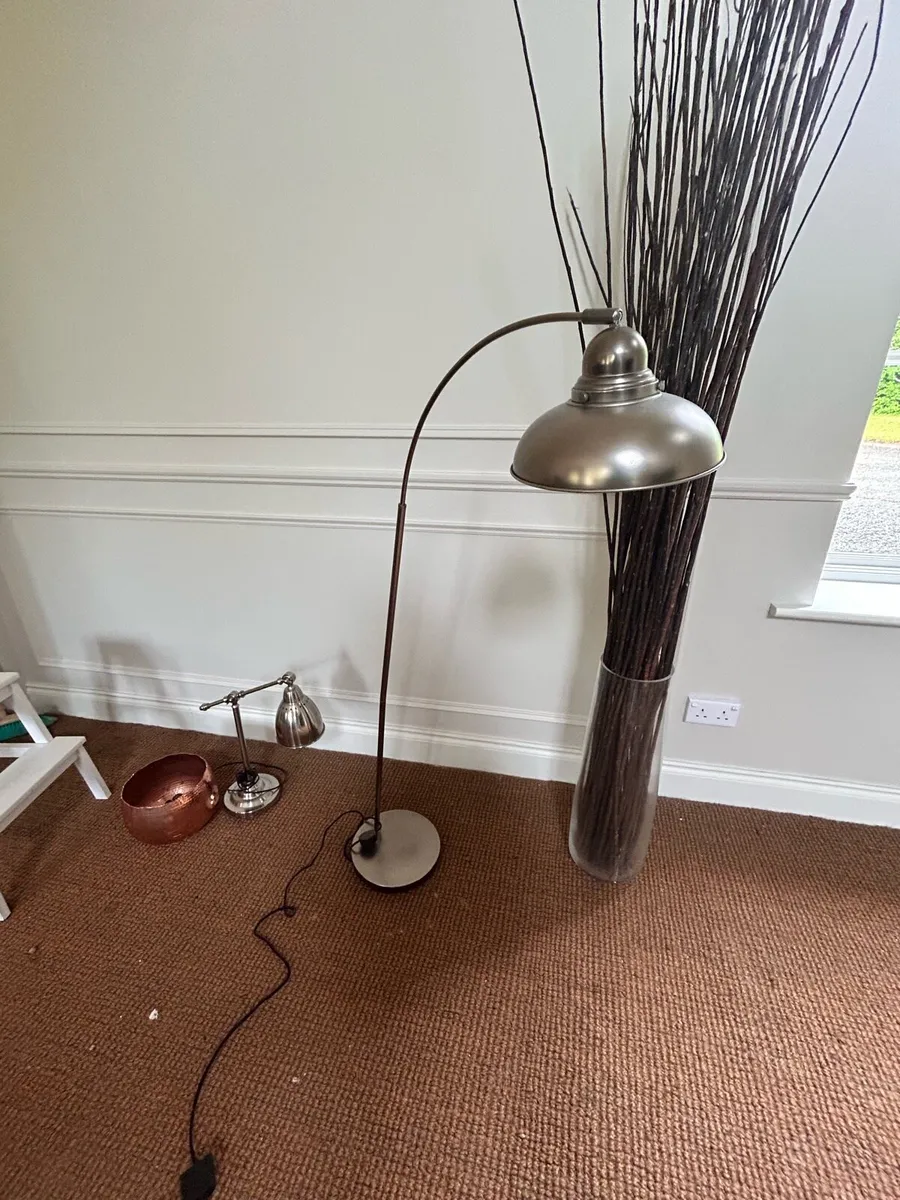 Chrome floor lamp