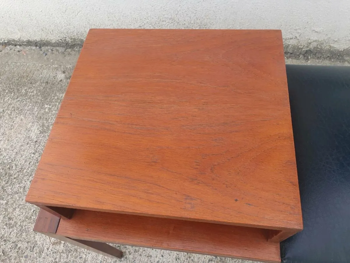 Mid century teak hall seat - Image 3