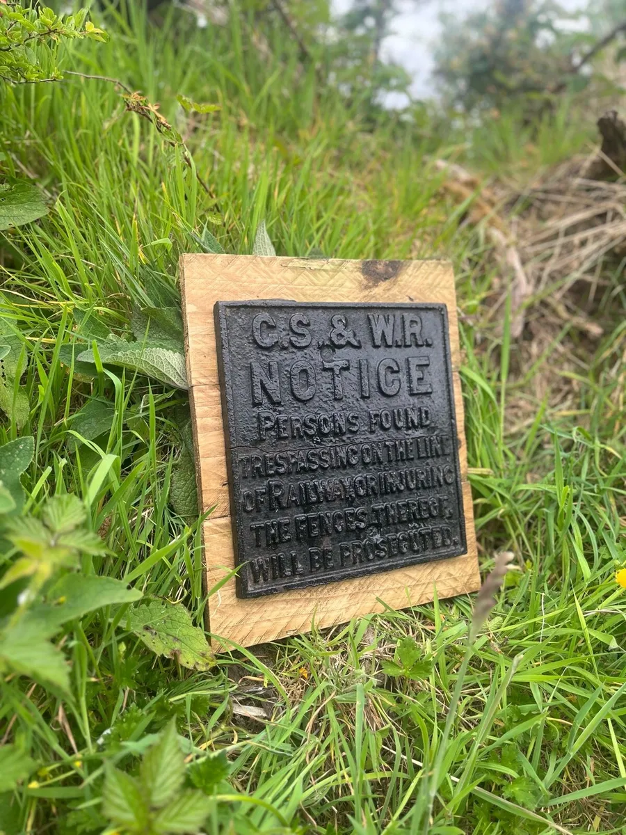 Genuine G.S & W.R Railway Cast Iron Sign - Image 1
