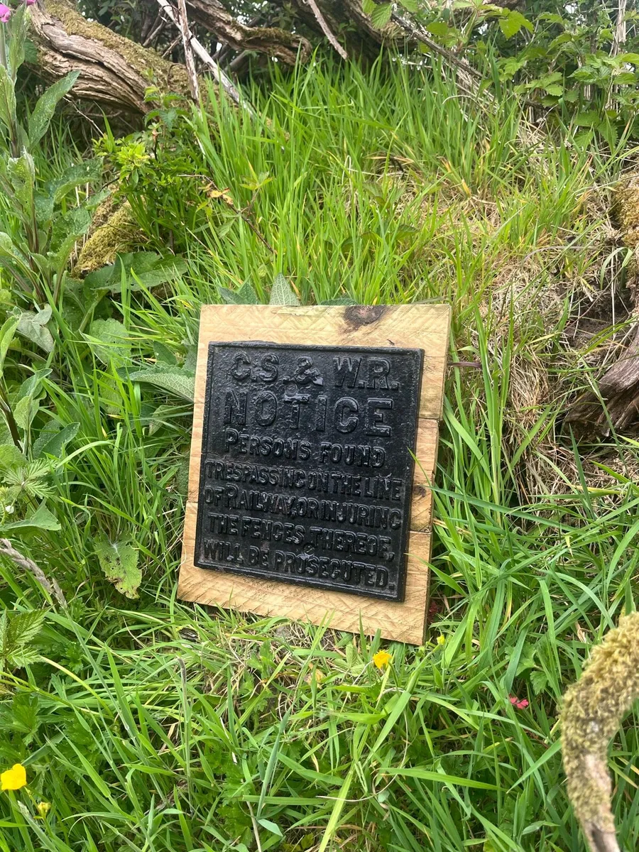 Genuine G.S & W.R Railway Cast Iron Sign - Image 2