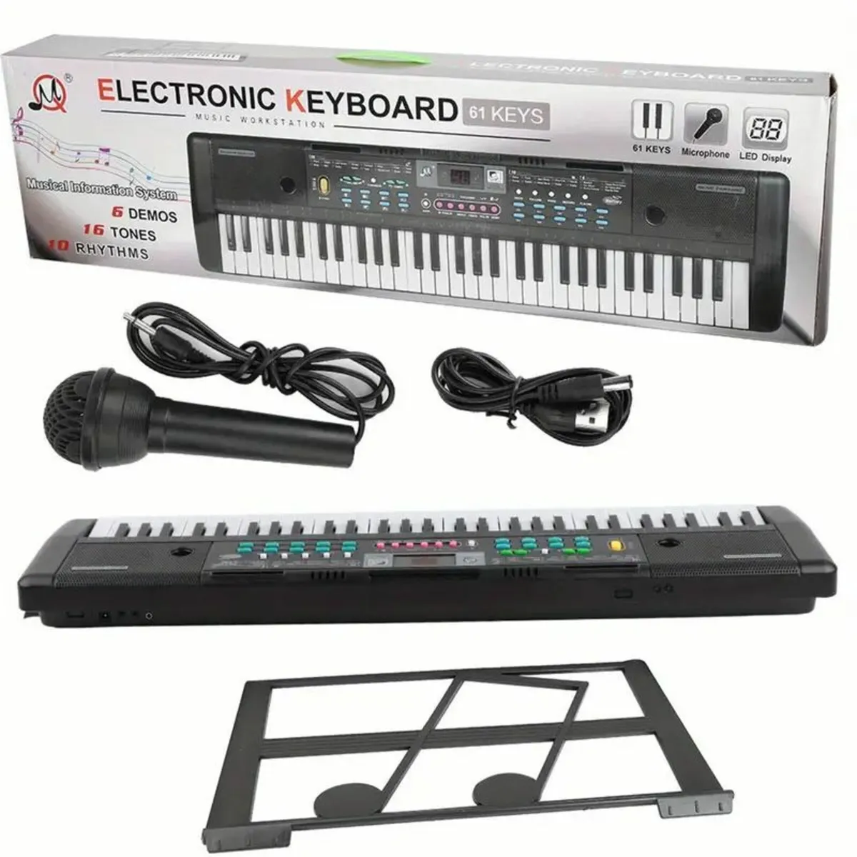 61-Key Portable Electric Keyboard - Image 1