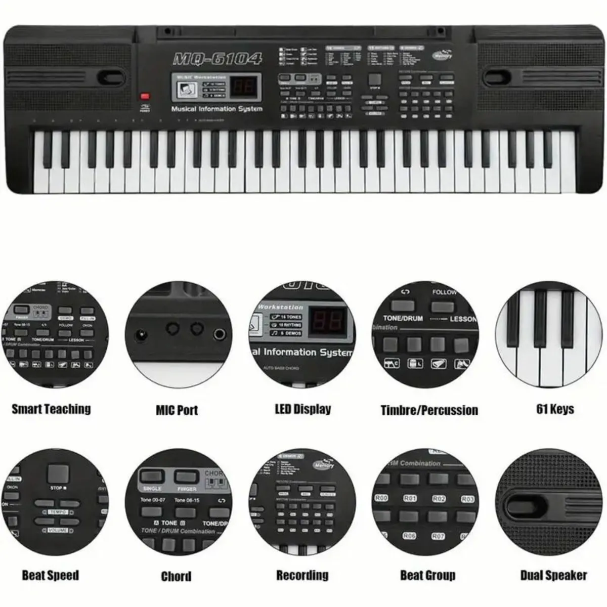 61-Key Portable Electric Keyboard - Image 4