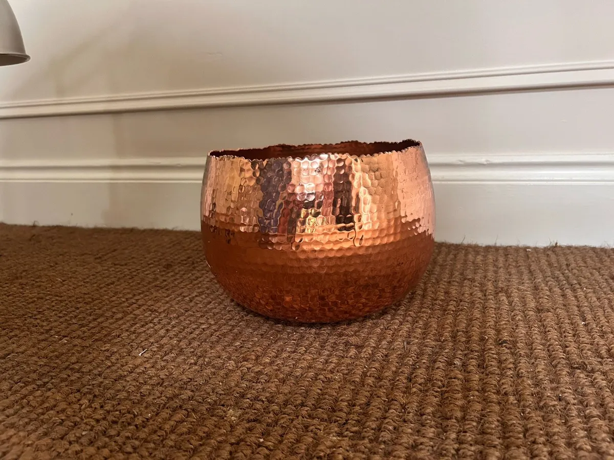 Copper large decorative bowl