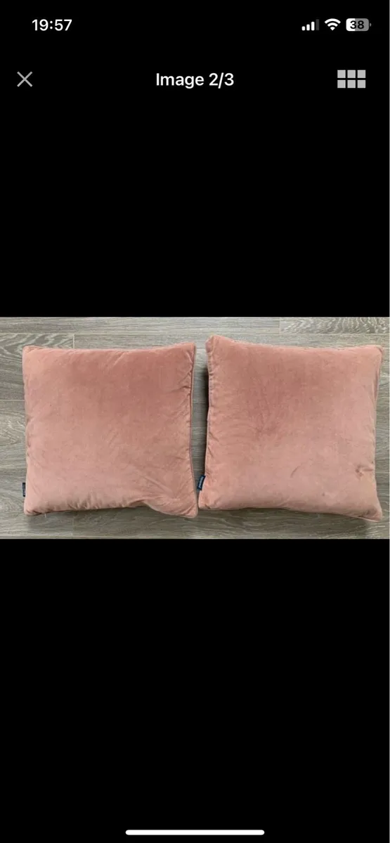 Paoletti Pair Feather Filled Square Cushion 45cm - Image 2