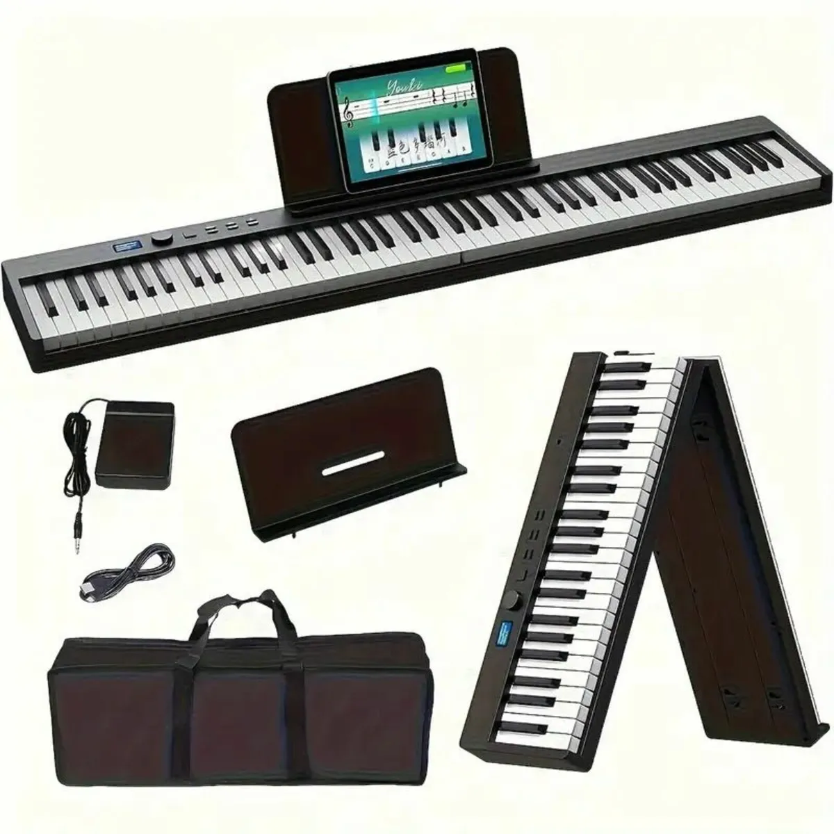 Portable 88-Key Foldable Dual Keyboard Piano - Image 2