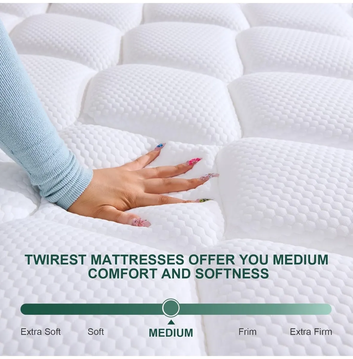 King Mattress, Hybrid Memory Foam and Spring - Image 2
