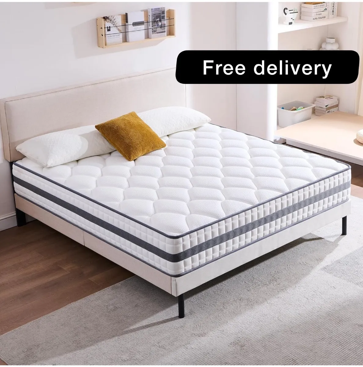 King Mattress, Hybrid Memory Foam and Spring - Image 1