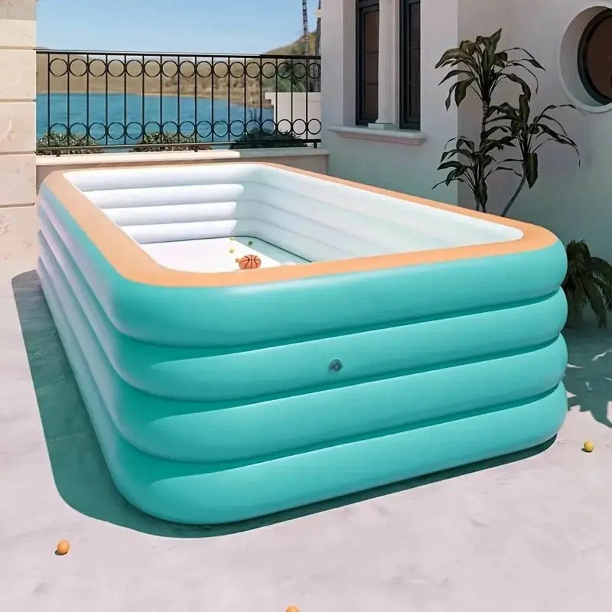 Extra-Large 4-Ring Inflatable Swimming Pool - Image 3