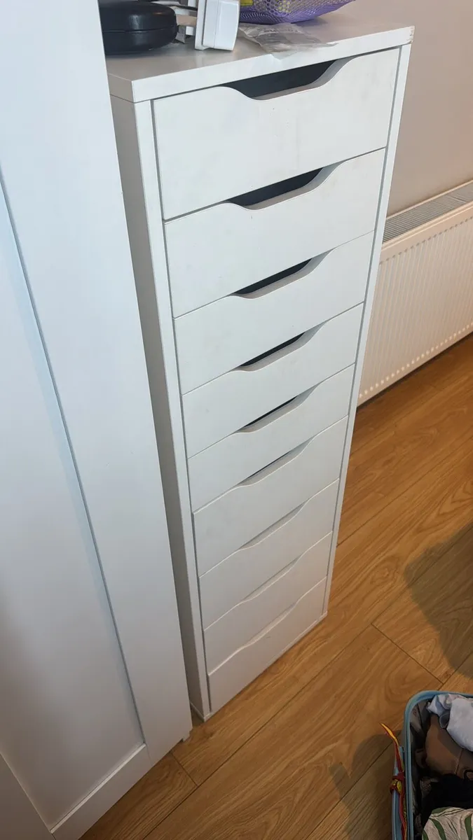 Drawer unit with 9 drawers, white - Image 1