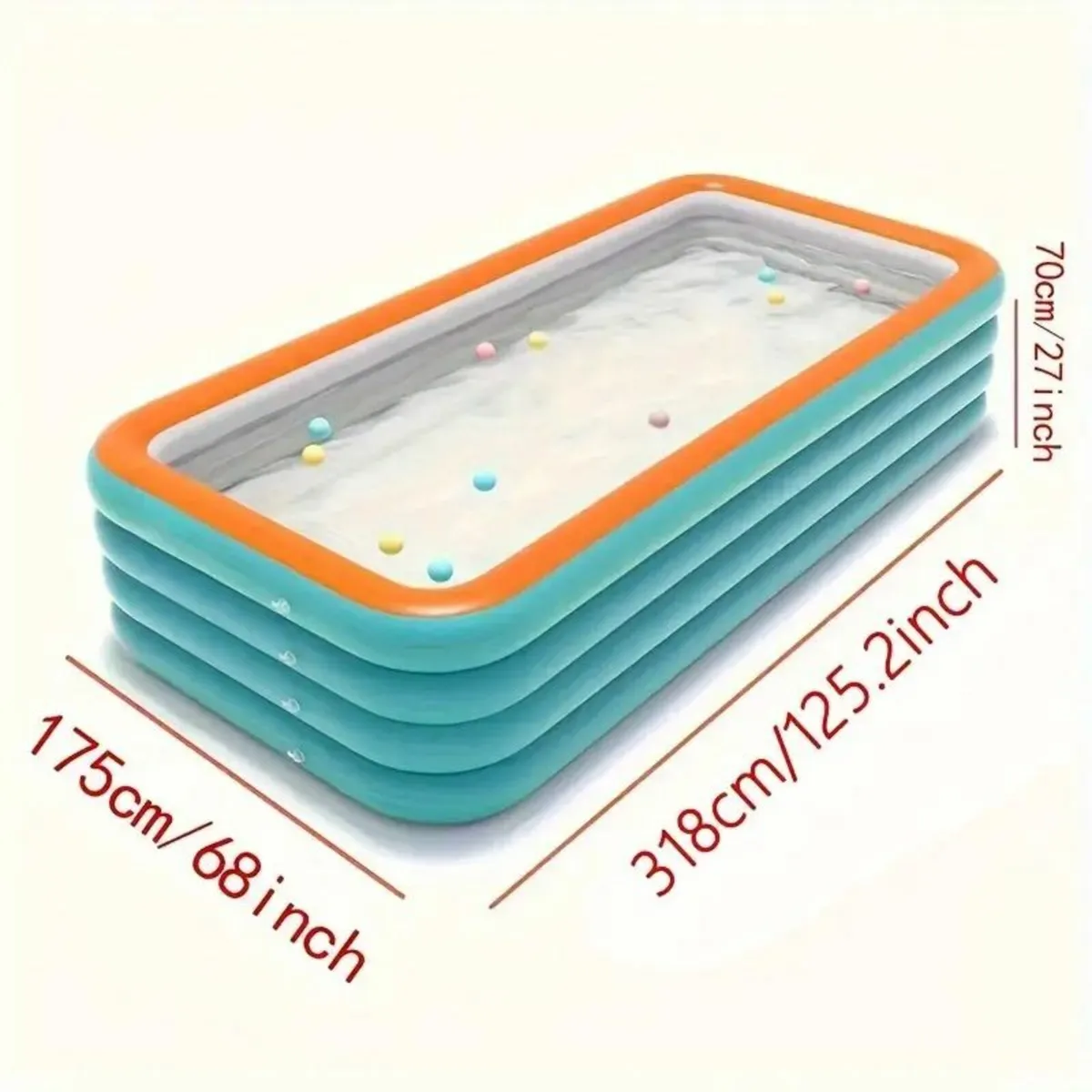 Extra Large 3.18meter x 4-Layer Inflatable Pool - Image 3