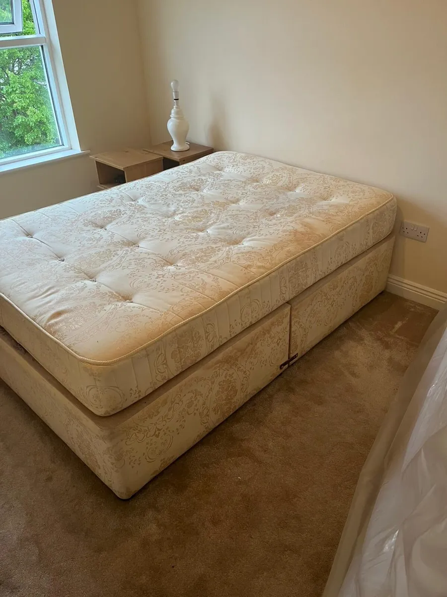 Kind size double bed with mattress - Image 2