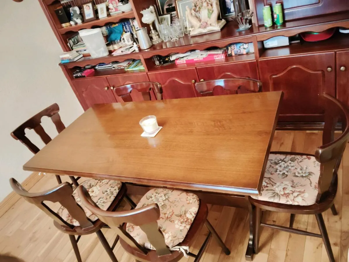 Mahogany Dining Table+ 6 Chairs - Image 2