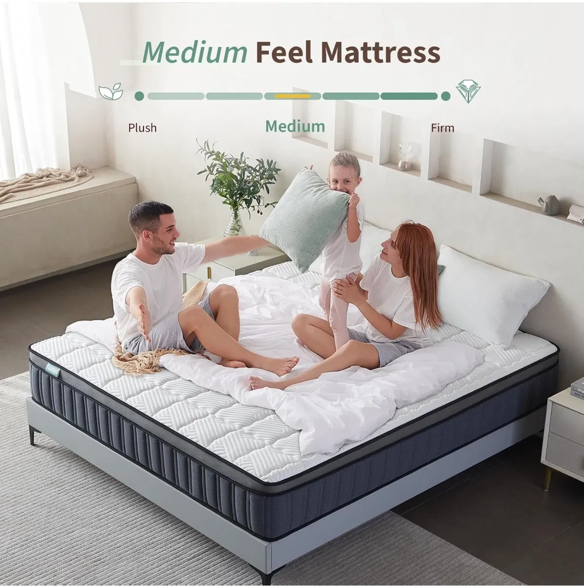 King Size Mattress 5FT, 10.2 Inch Memory Foam Pock - Image 4