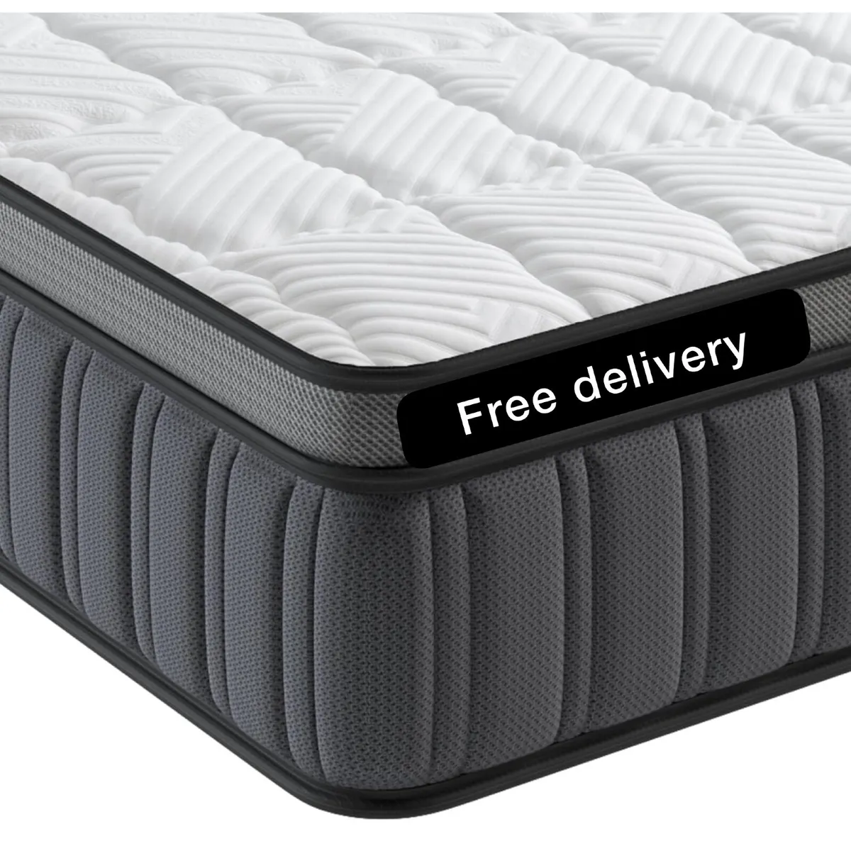 King Size Mattress 5FT, 10.2 Inch Memory Foam Pock - Image 1