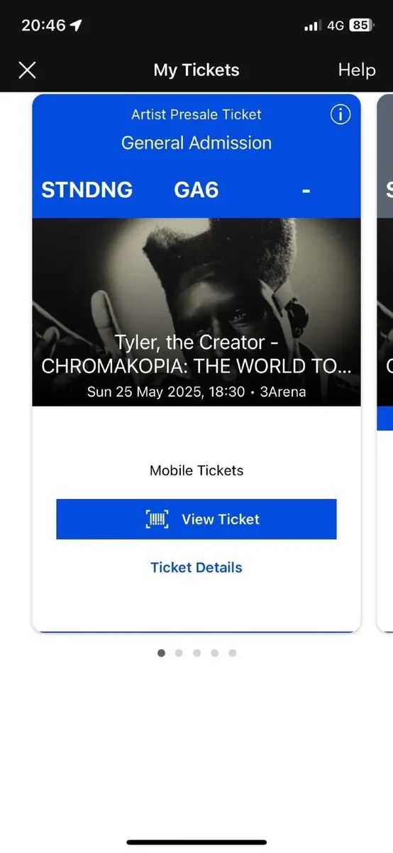 2 Tyler the Creator standing tickets - Image 3