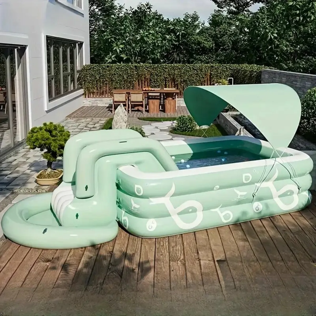 Large Family-Sized Inflatable Swimming Pool - Image 1
