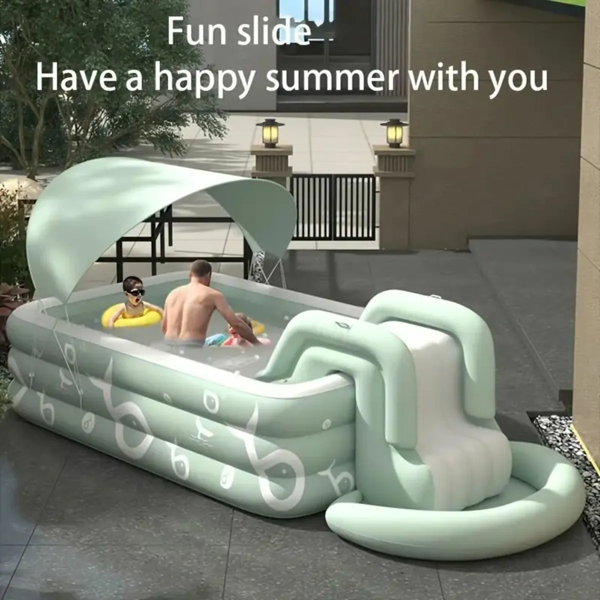 Large Family-Sized Inflatable Swimming Pool - Image 4