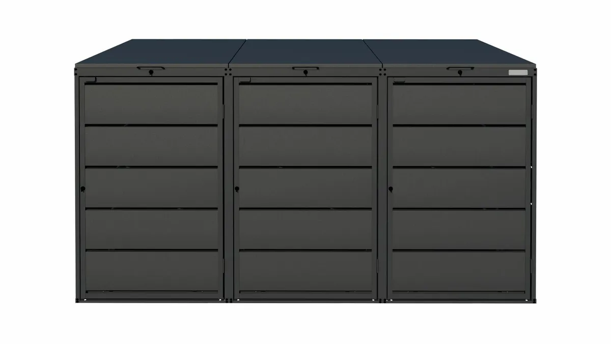 Triple Metal Wheelie Bin Shed FREE DELIVERY!! - Image 1