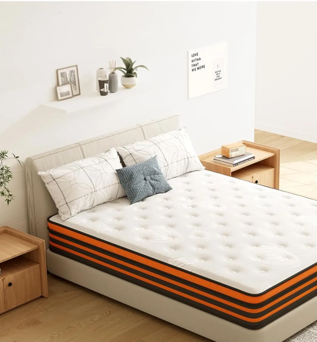 5FT King Size Mattress,10 Inch Medium Firm Gel Mem - Image 3