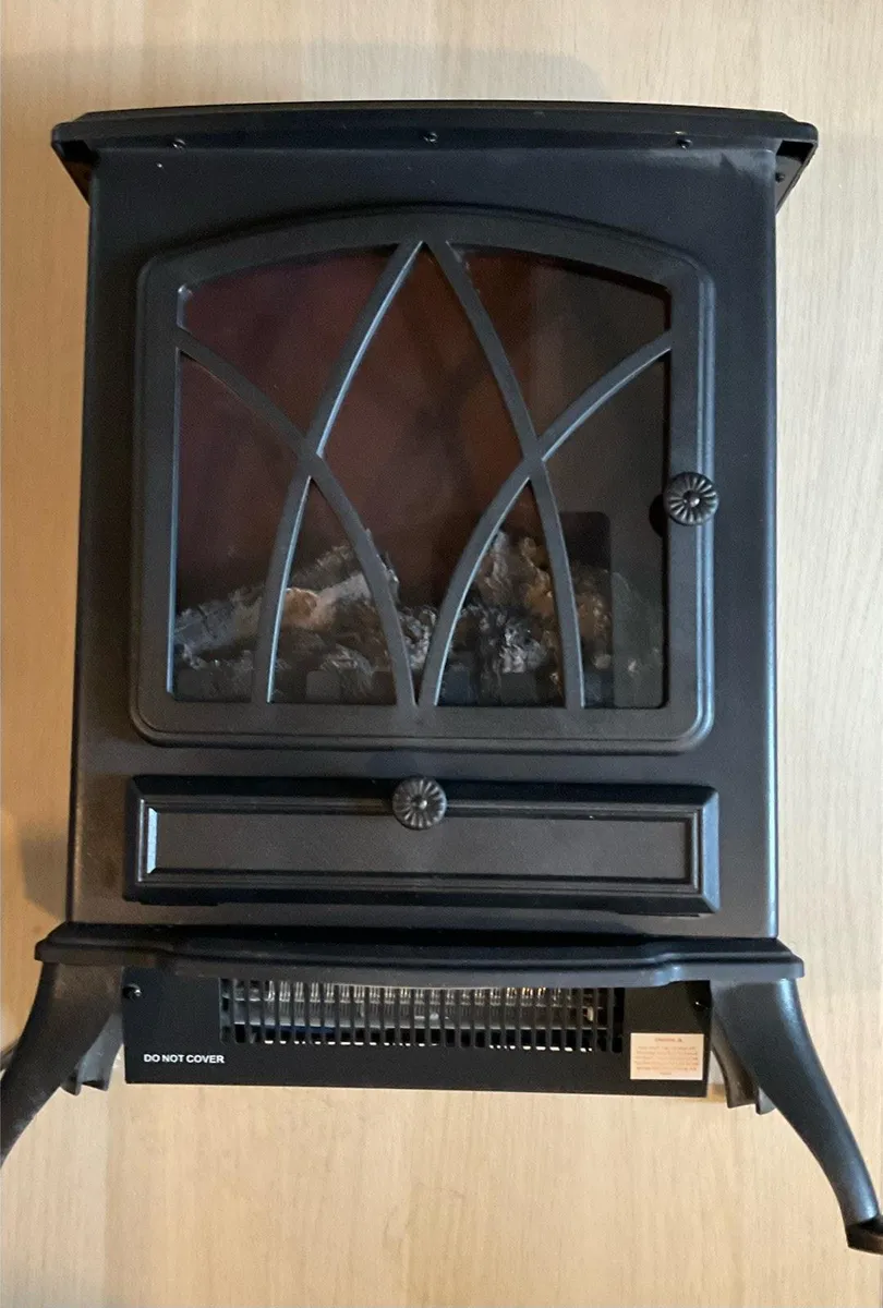Stirling Black Electric Fireplace Heater 2KW - Image 1