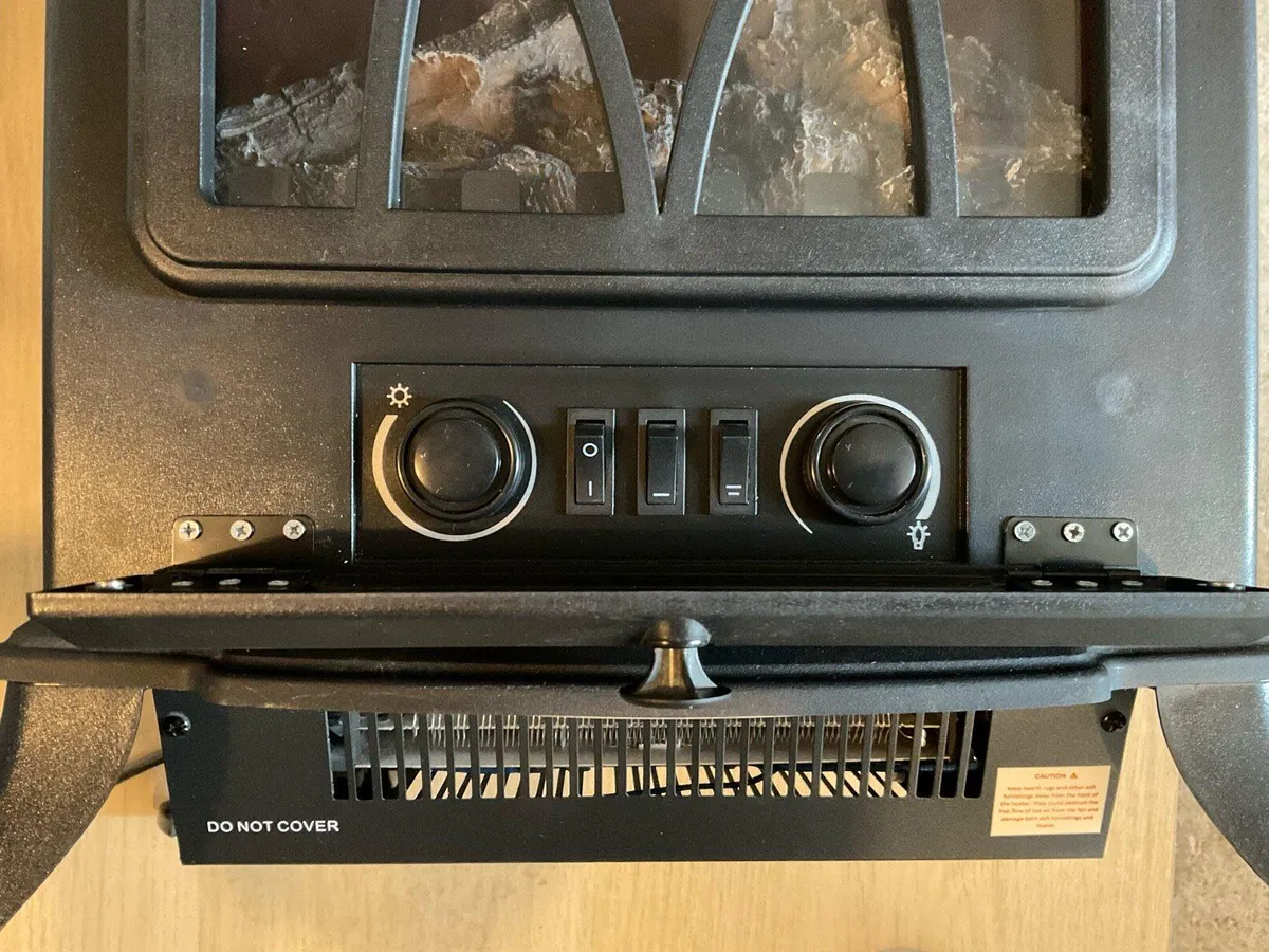 Stirling Black Electric Fireplace Heater 2KW - Image 3