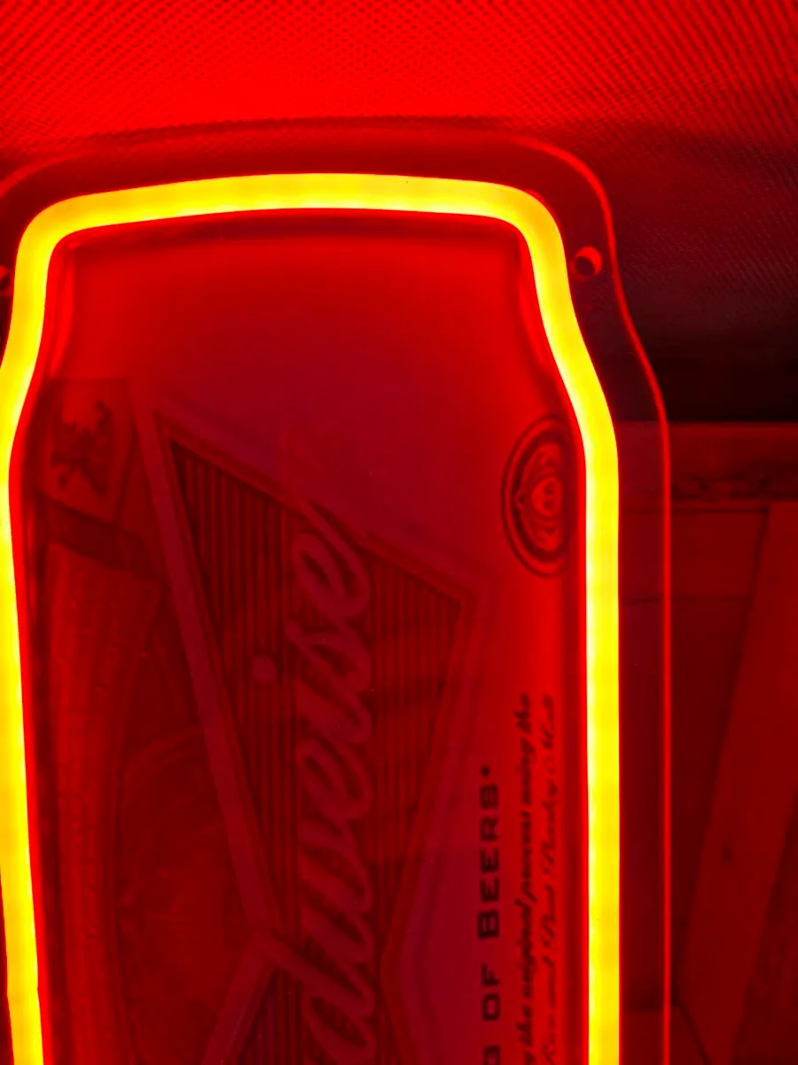 Budweiser usa lager beer neon bar mancave sign new - Image 4