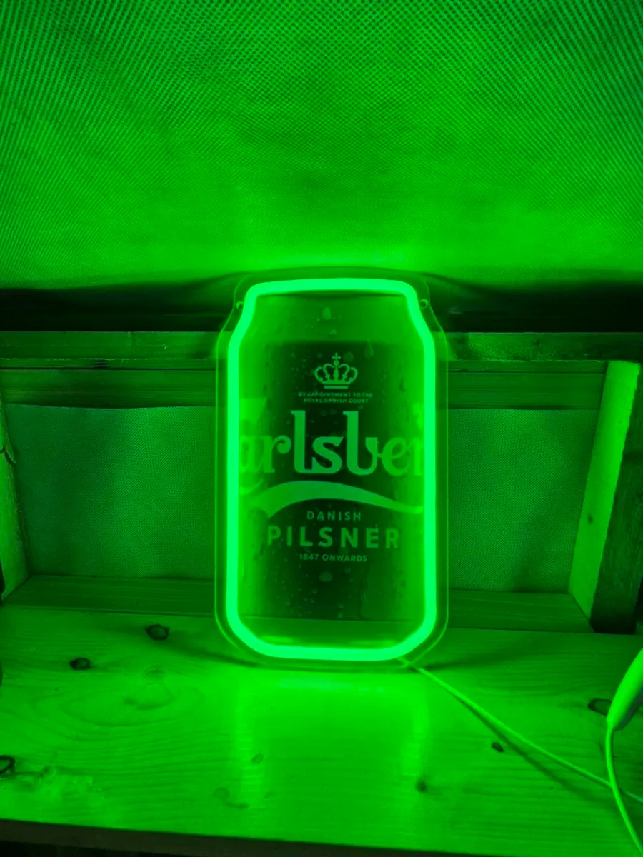 Carlsberg lager beer neon bar mancave sign new - Image 1