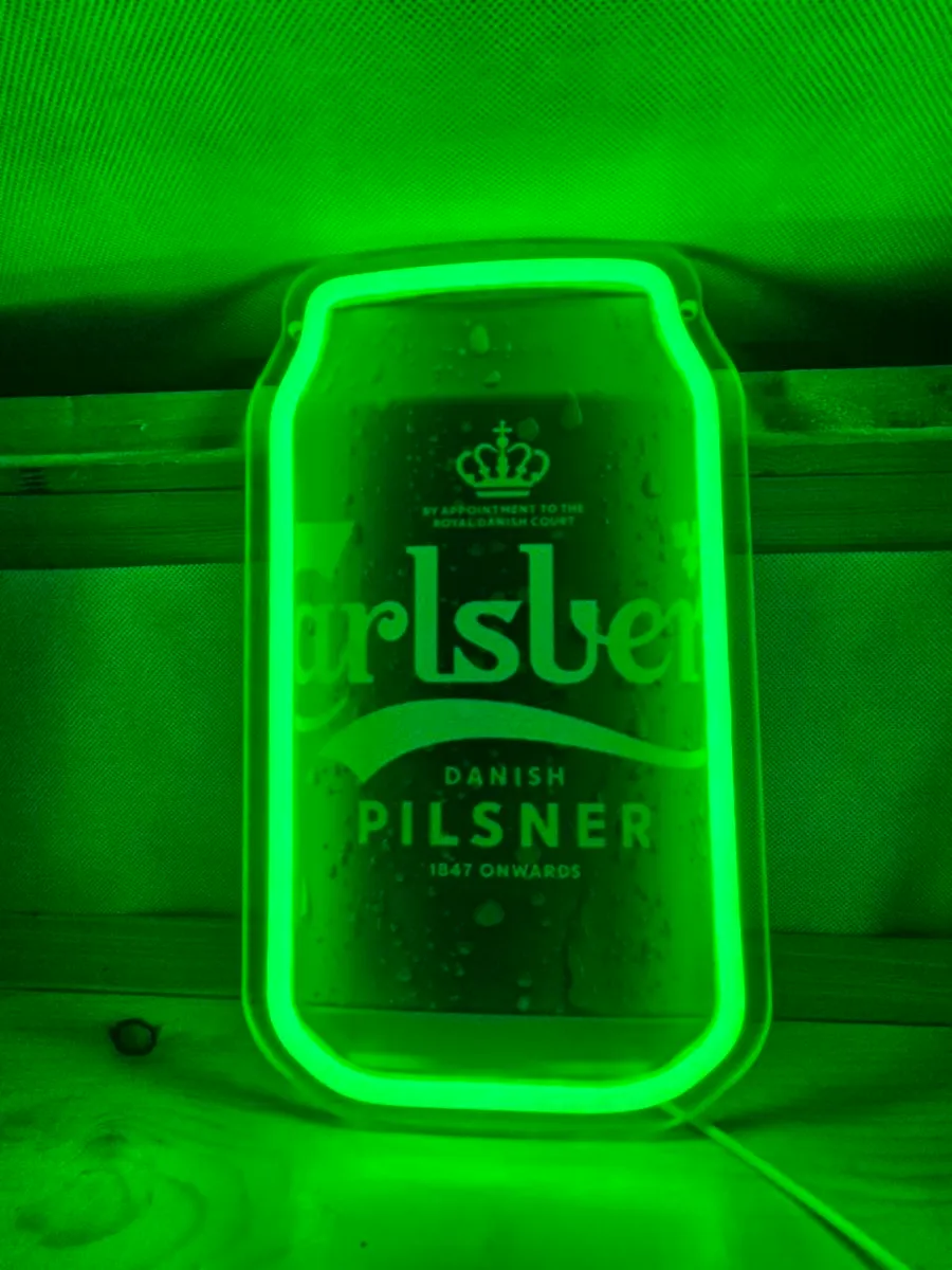 Carlsberg lager beer neon bar mancave sign new - Image 2