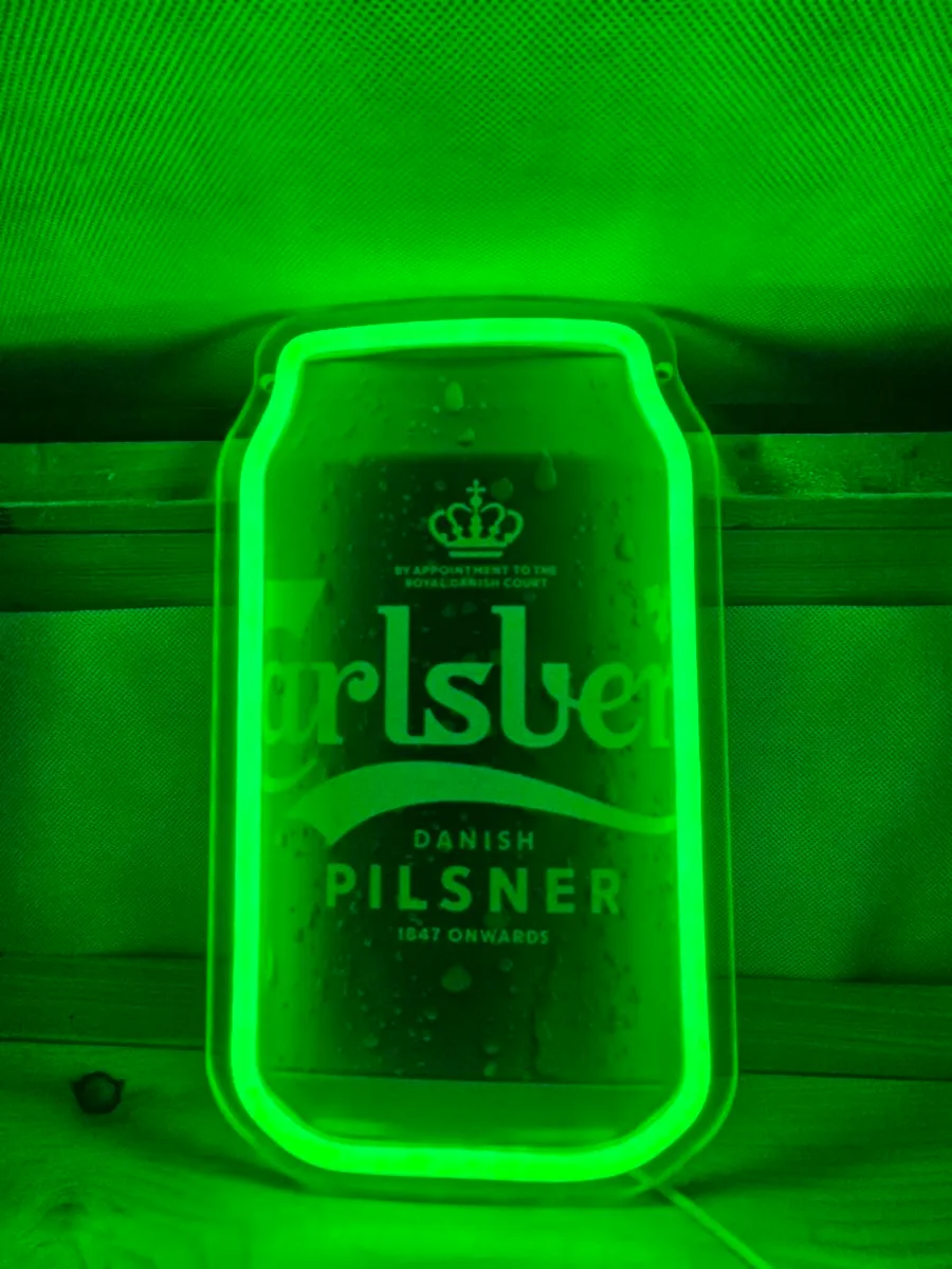Carlsberg lager beer neon bar mancave sign new - Image 3