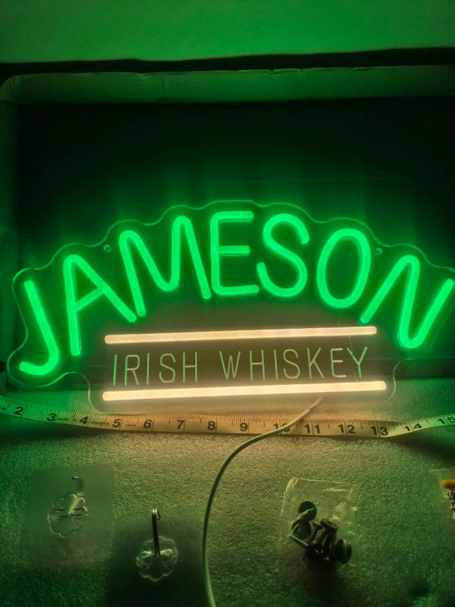Jameson irish whiskey neon bar mancabe sign new - Image 1
