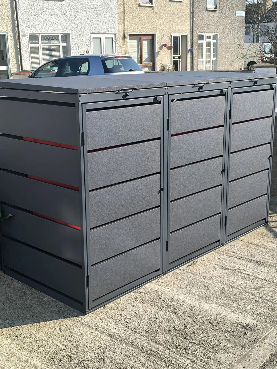 Triple Metal Wheelie Bin Shed FREE DELIVERY!! - Image 3
