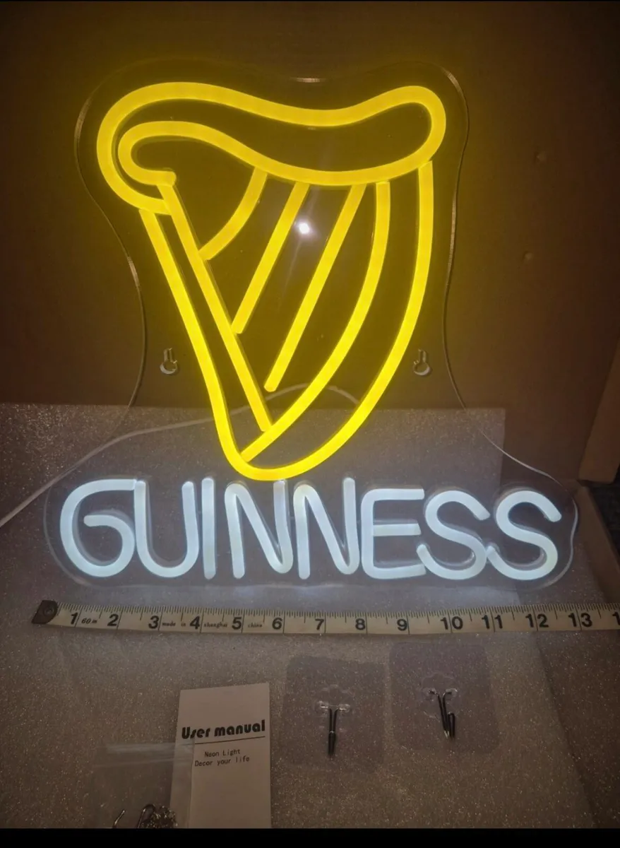 Guinness dublin beer neon bar mancave sign light - Image 3