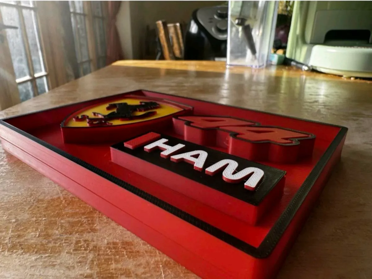 Lewis hamilton ferrari f1 team logo new mancave - Image 2