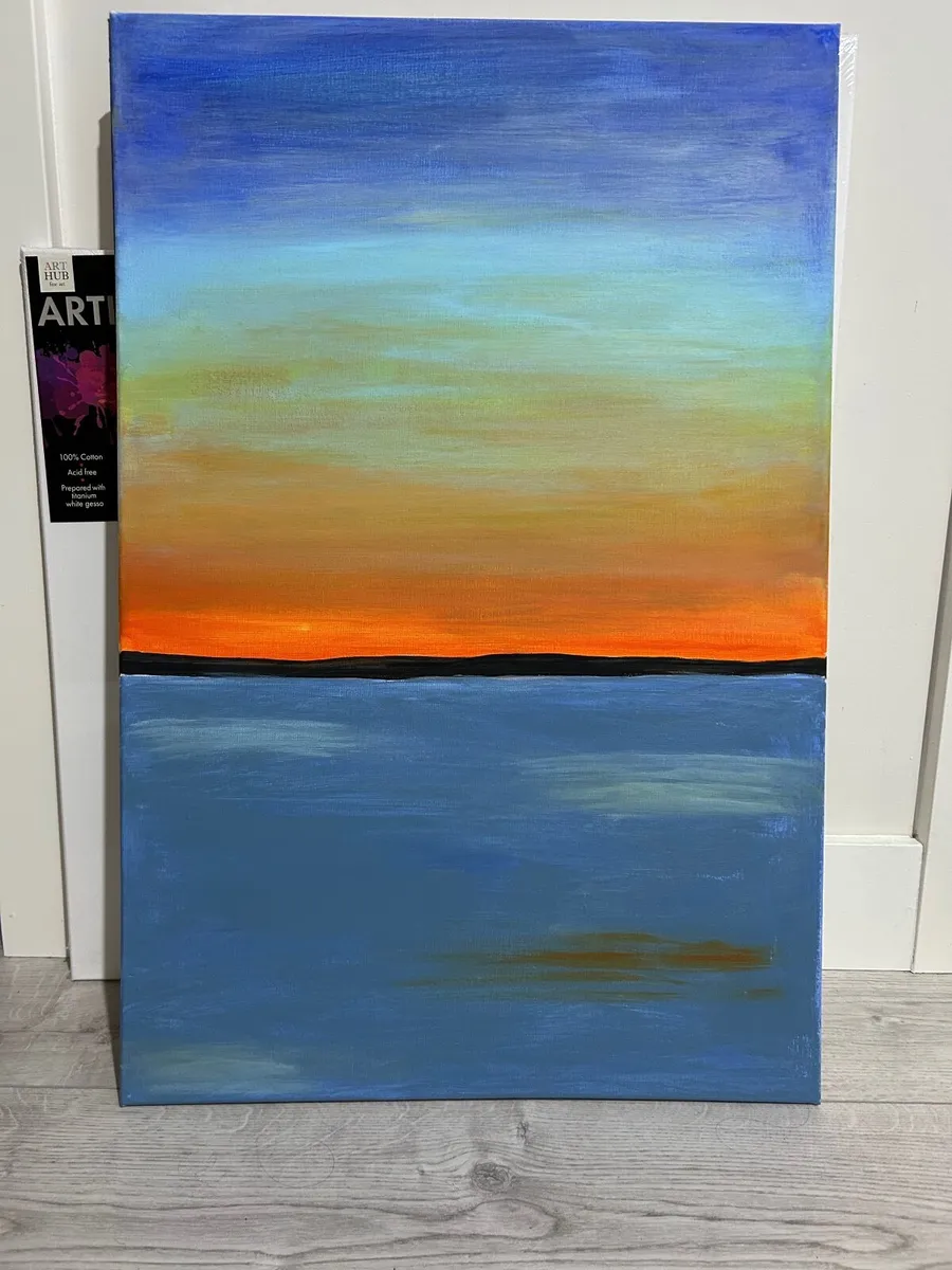 Sunset landscape painting - Image 1