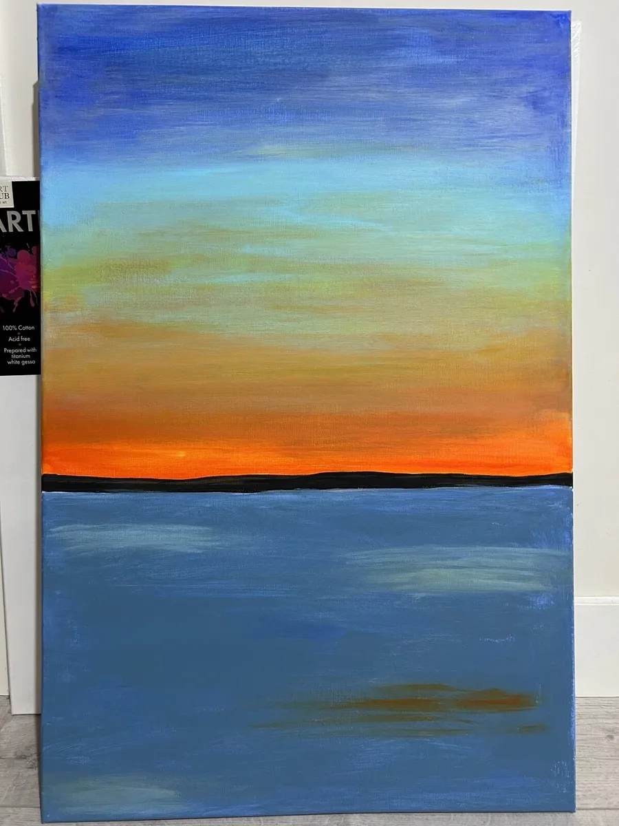 Sunset landscape painting - Image 2