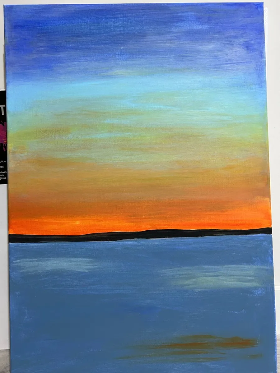 Sunset landscape painting - Image 3