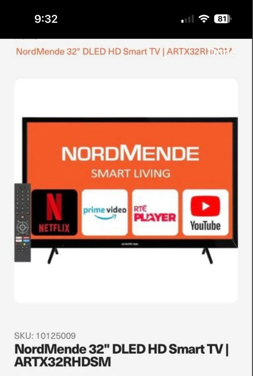 32” Nordemende Smart TV - Image 3